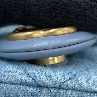 Pre-owned Chanel Light Blue Denim Shoulder Bag ()