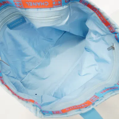 Pre-owned Chanel Light Blue Nylon Tote Bag ()