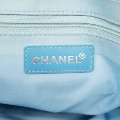Pre-owned Chanel Light Blue Nylon Tote Bag ()