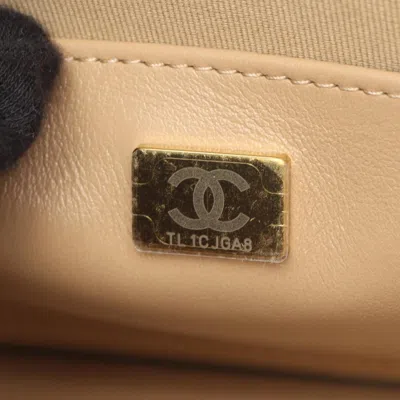 Pre-owned Chanel Matelasse Beige Leather Shoulder Bag () In Sand