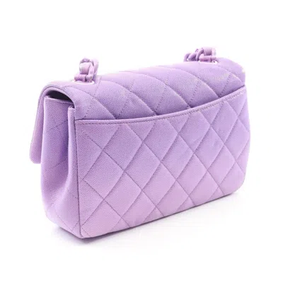 Pre-owned Chanel Purple Leather Shoulder Bag ()