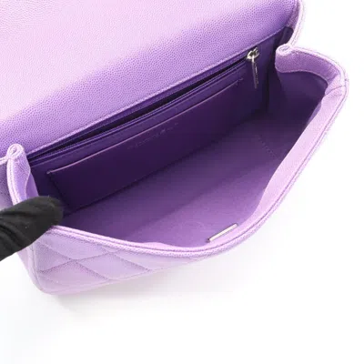 Pre-owned Chanel Purple Leather Shoulder Bag ()