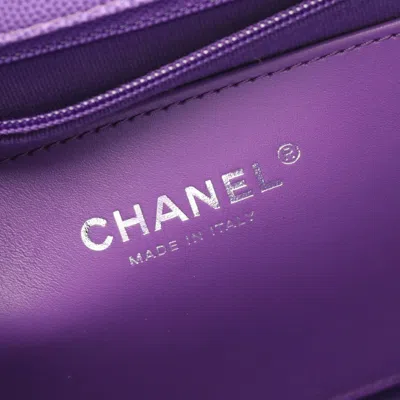 Pre-owned Chanel Purple Leather Shoulder Bag ()