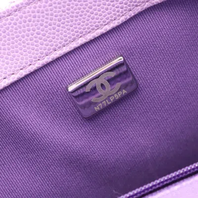 Pre-owned Chanel Purple Leather Shoulder Bag ()