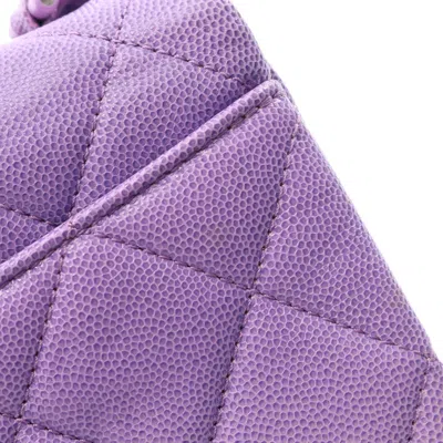 Pre-owned Chanel Purple Leather Shoulder Bag ()