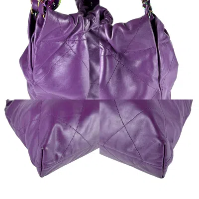 Pre-owned Chanel Purple Leather Shoulder Bag ()