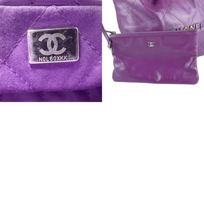 Pre-owned Chanel Purple Leather Shoulder Bag ()