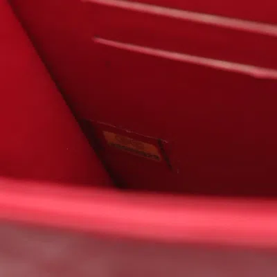 Pre-owned Chanel Red Color Grained Calfskin Pouch Shoulder Bag ()