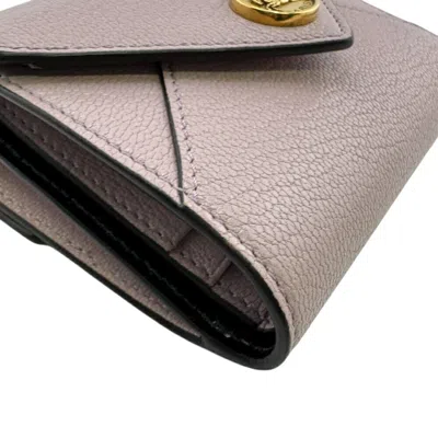 Pre-owned Chloé Pink Beige Leather Wallet (tri-fold) ()
