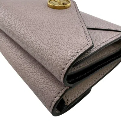 Pre-owned Chloé Pink Beige Leather Wallet (tri-fold) ()