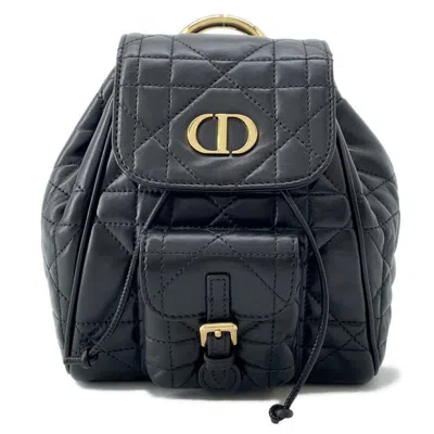 Pre-owned Dior Christian  Black Leather Backpack ()