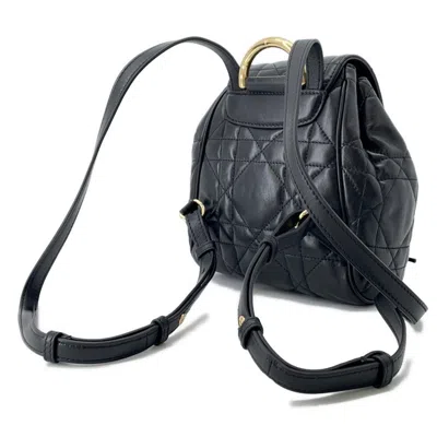 Pre-owned Dior Christian  Black Leather Backpack ()