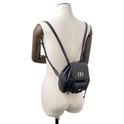 Pre-owned Dior Christian  Black Leather Backpack ()