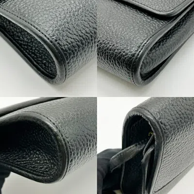 Pre-owned Dior Christian  Black Leather Pochette Shoulder Bag ()