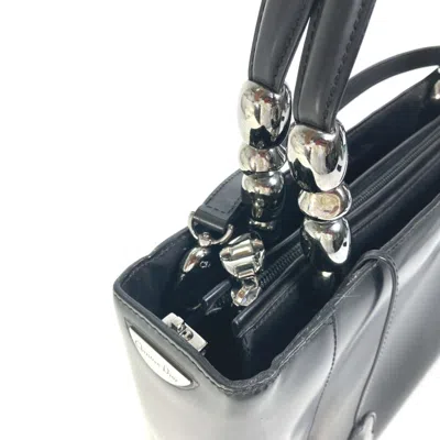 Pre-owned Dior Christian  Black Leather Handbag Shoulder Bag Tote Bag ()