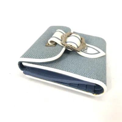 Pre-owned Dior Christian  Blue Canvas Wallet (bi-fold) ()