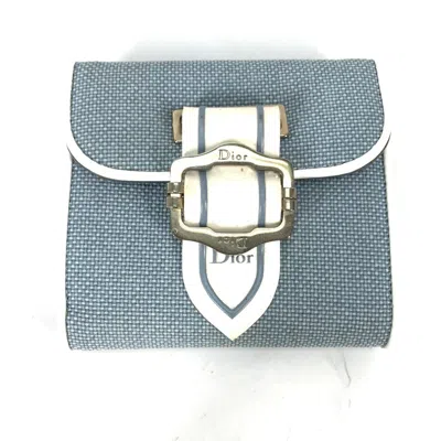 Pre-owned Dior Christian  Blue Canvas Wallet (bi-fold) ()