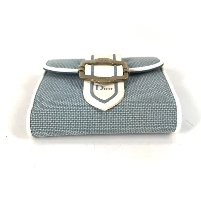 Pre-owned Dior Christian  Blue Canvas Wallet (bi-fold) ()