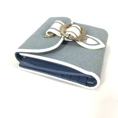 Pre-owned Dior Christian  Blue Canvas Wallet (bi-fold) ()