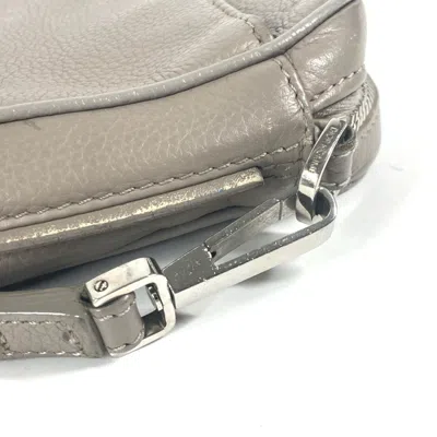 Pre-owned Dior Christian  Gray Leather Clutch Bag Pouch ()