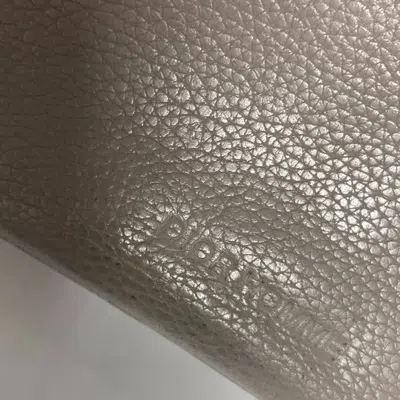 Pre-owned Dior Christian  Gray Leather Clutch Bag Pouch ()