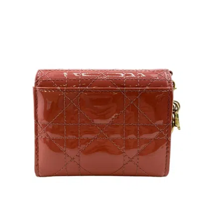 Pre-owned Dior Christian  Pink Patent Leather Wallet (bi-fold) ()