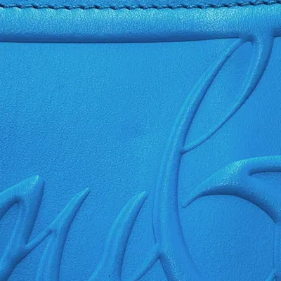 Pre-owned Christian Louboutin Beige Blue Raffia Leather Tote Bag ()