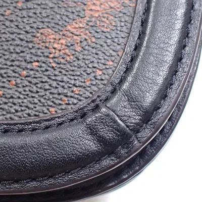 Pre-owned Coach Black Brown Pvc Leather Shoulder Bag () In Multi