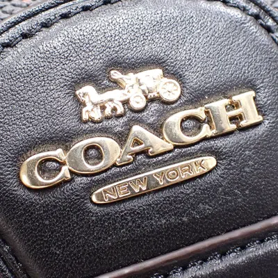 Pre-owned Coach Black Brown Pvc Leather Shoulder Bag () In Multi