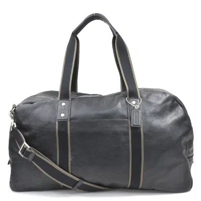 Pre-owned Coach Black Leather Boston Bag Handbag ()