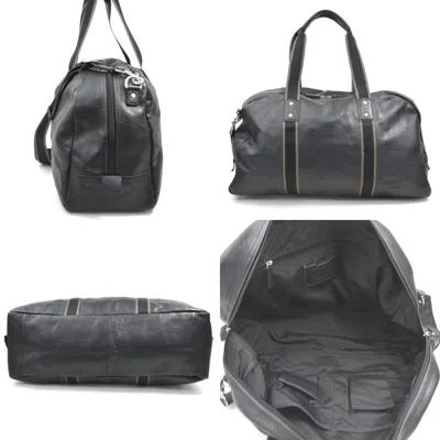 Pre-owned Coach Black Leather Boston Bag Handbag ()