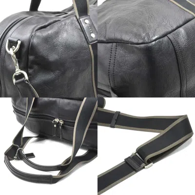 Pre-owned Coach Black Leather Boston Bag Handbag ()