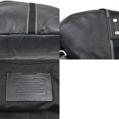 Pre-owned Coach Black Leather Boston Bag Handbag ()