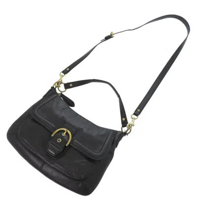Pre-owned Coach Black Leather Shoulder Bag ()