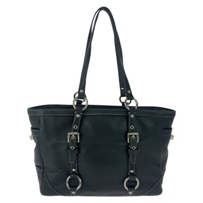 Pre-owned Coach Black Leather Shoulder Bag Tote Bag ()