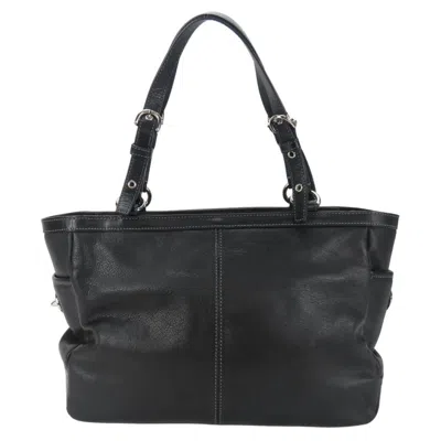 Pre-owned Coach Black Leather Tote Bag ()
