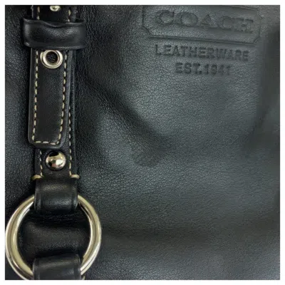 Pre-owned Coach Black Leather Shoulder Bag Tote Bag ()
