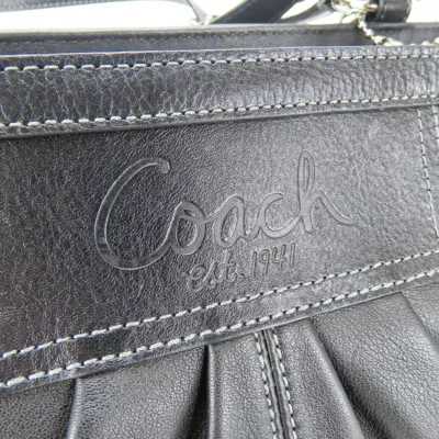 Pre-owned Coach Black Leather Tote Bag ()