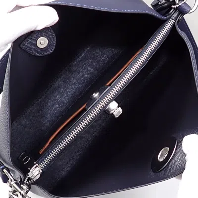 Pre-owned Coach Dark Navy Leather Shoulder Bag () In Blue