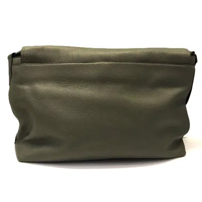 Pre-owned Coach Green Khaki Leather Shoulder Bag () In Multi