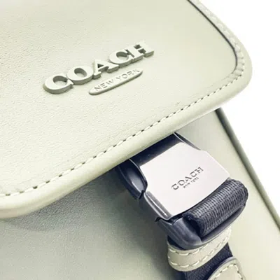 Pre-owned Coach Green Leather Pochette Shoulder Bag Sling Bag ()