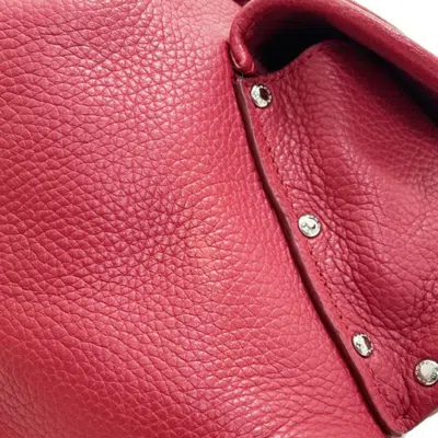 Pre-owned Coach Red Color Leather Backpack ()