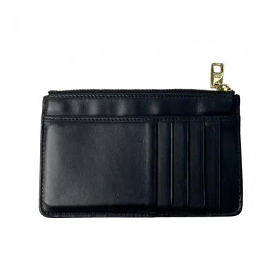 Pre-owned Dolce & Gabbana Black Leather Coin Purse/coin Case ()