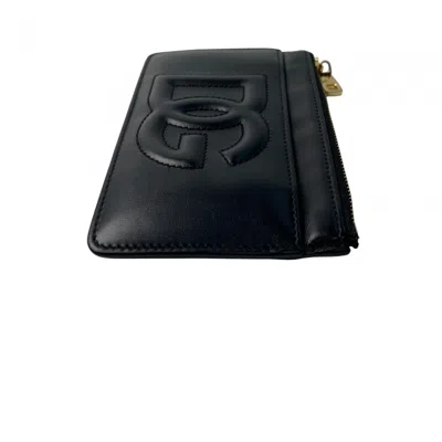 Pre-owned Dolce & Gabbana Black Leather Coin Purse/coin Case ()