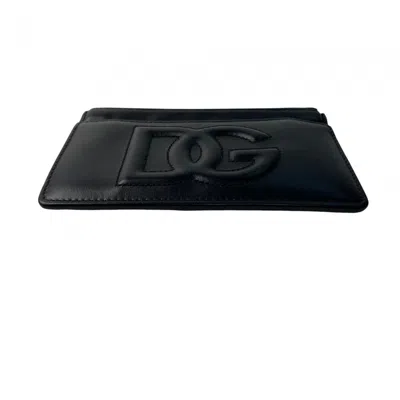 Pre-owned Dolce & Gabbana Black Leather Coin Purse/coin Case ()