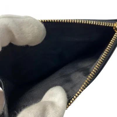 Pre-owned Dolce & Gabbana Black Leather Coin Purse/coin Case ()