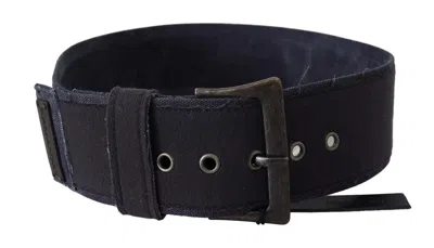 Ermanno Scervino Black Leather Wide Buckle Waist Luxury Women's Belt In Black