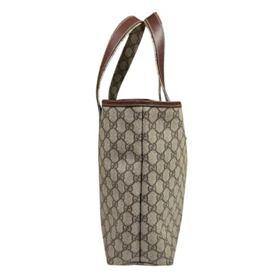 Pre-owned Gucci Beige Brown Gg Supreme Tote Bag () In Multi