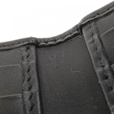 Pre-owned Gucci Black Red Color Gg Supreme Bill Wallet (bi-fold) () In Multi