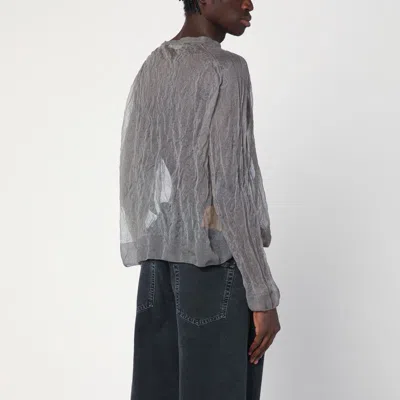 Our Legacy Semi-transparent Grey Sweater In Silk Blend In Gray